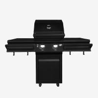 Газовый гриль B-Fire Bizon Premium 2 (2 столика + тележка 55 см.), черный