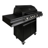 Газовый гриль B-Fire Bizon 4 (2 столика + тележка 70 см.), черный