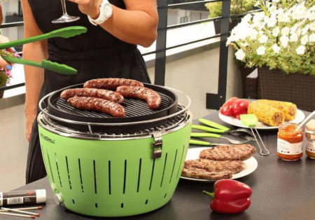 Угольный гриль Lotus Grill 34 см зеленое яблоко