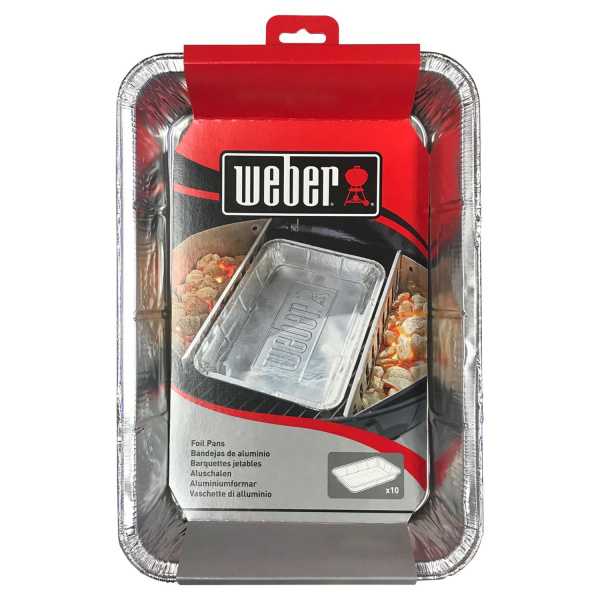 Алюминиевые поддоны для запекания Weber 33 х 23 см 10 шт