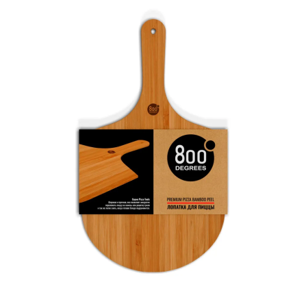 Лопатка для пиццы бамбуковая 800 Degrees Pizza Bamboo Paddle фото в интернет-магазине BBQRU.RU