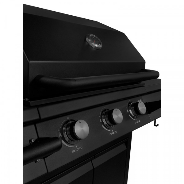 Газовый гриль B-Fire Bizon 3 (2 столика + тележка 60 см.), черный